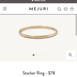 Mejuri 14k solid rose gold stacker ring, size 7 ✨